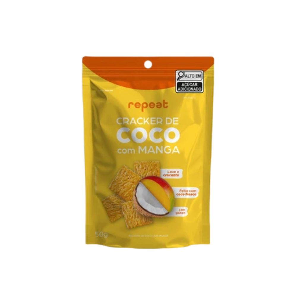 Biscoito Cracker de Coco com Manga 50g Repeat