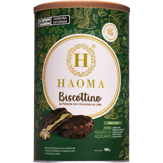 Biscottino de Pistache com Chocolate ao Leite Linha Stevia 168g HAOMA