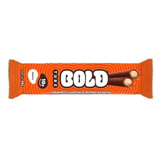 Embalagem-do-Bold-Tube-sabor-pacoca-com-fundo-laranja-e-detalhes-ondulados.-Destaca-10g-de-proteina-e-imagem-do-wafer-crocante-com-recheio-cremoso.