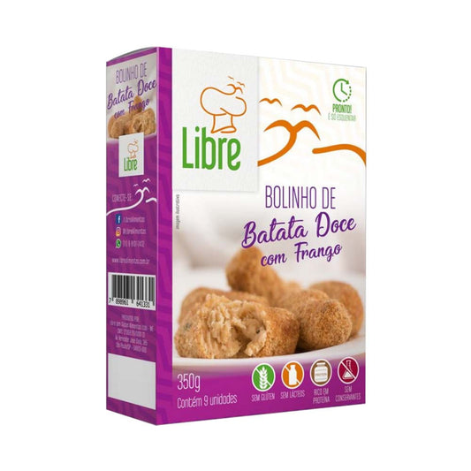 Bolinho Sem Glúten Fit de Batata Doce com Frango 350g Libre