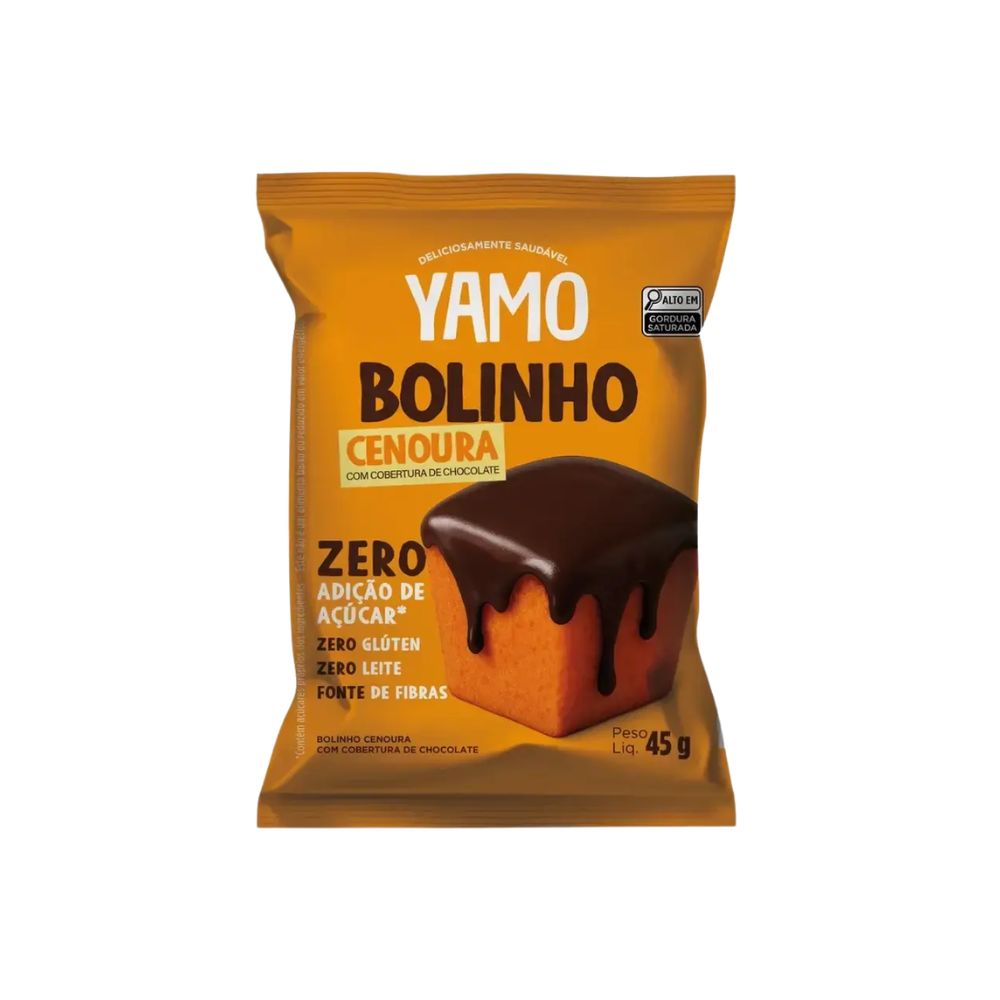 Bolinho de Cenoura com Cobertura de Chocolate 45g YAMO