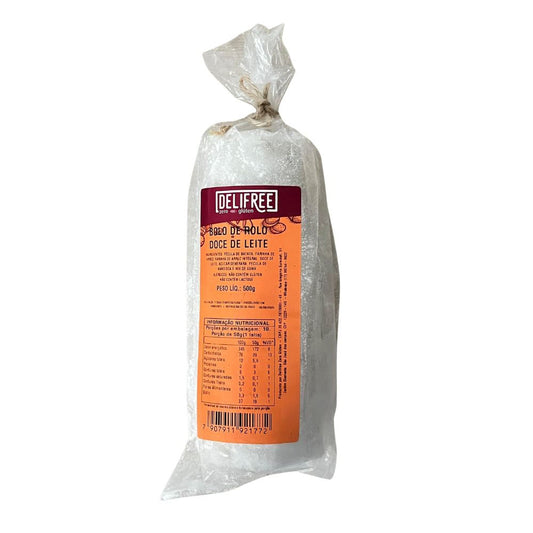 Bolo de Rolo de Doce de Leite Sem Glúten e Lactose 500g Delifree