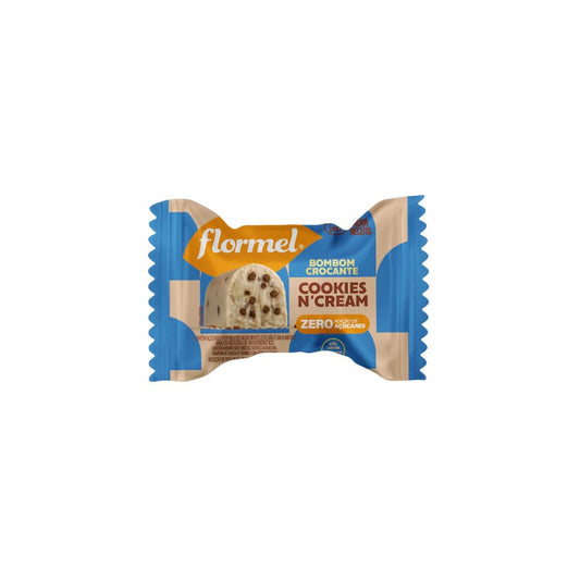 Bombom Zero Açúcar Crocante Cookies Cream 12g Flormel