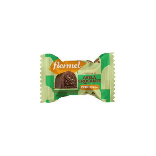 Bombom Zero Açúcar Recheado com Creme de Avelã Crocante 12g Flormel