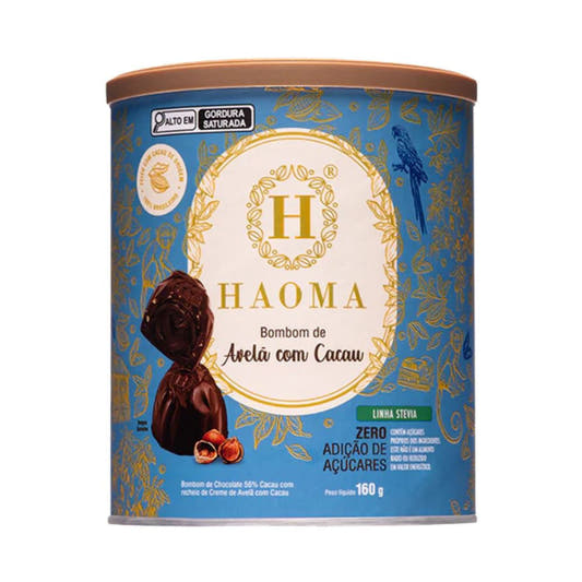 Bombom de Avelã com Cacau Linha Stevia 160g HAOMA