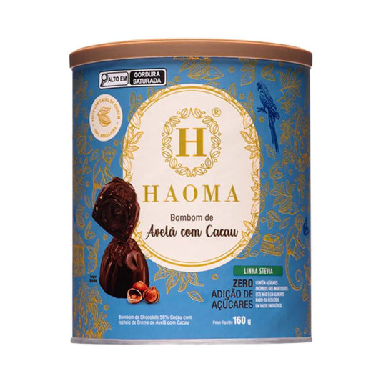 Bombom de Avelã com Cacau Linha Stevia 160g HAOMA
