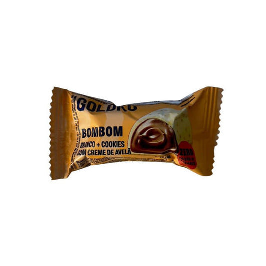 Bombom de Chocolate Branco e Cookies com Creme de Avelã 15g GoldKo