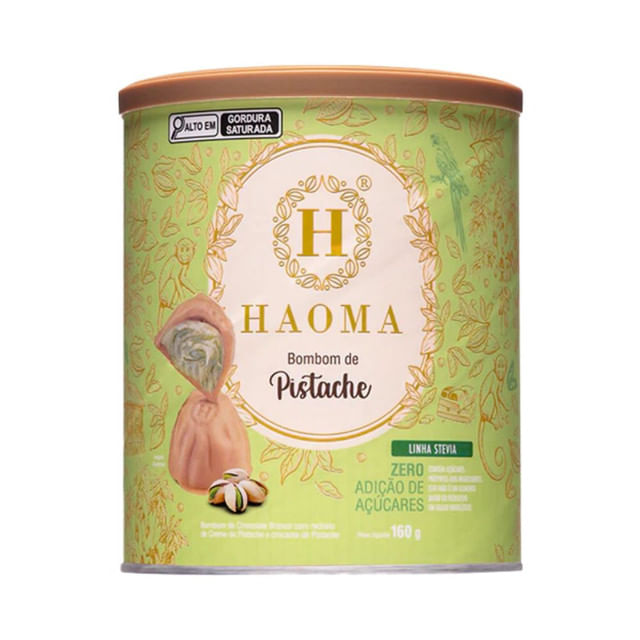 Bombom de Pistache Linha Stevia 160g HAOMA