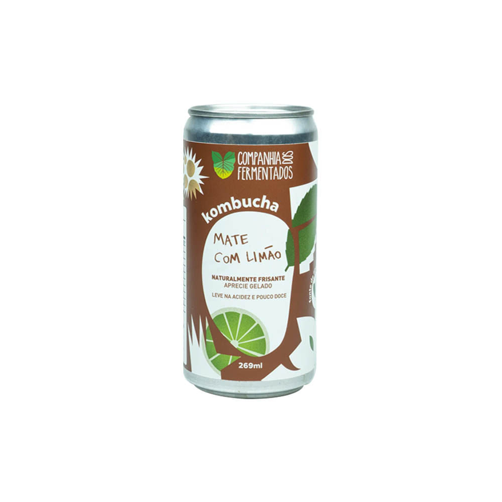 Kombucha de Mate com Limão 269ml Compainha dos Fermentados