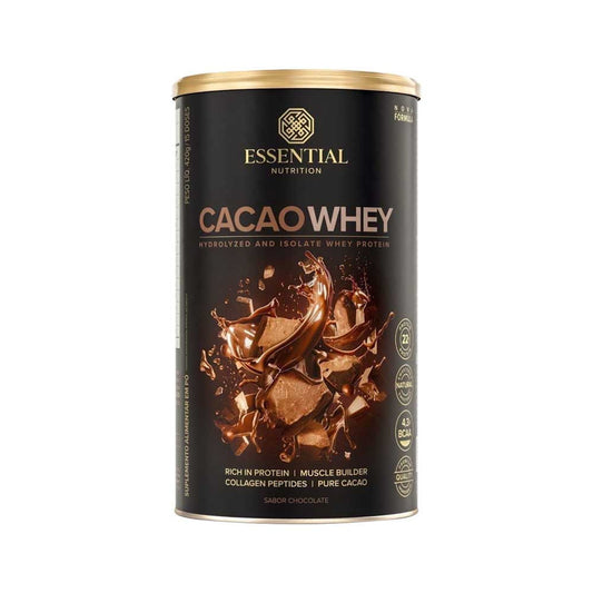 Cacao Whey Lata 450g Essential Nutrition