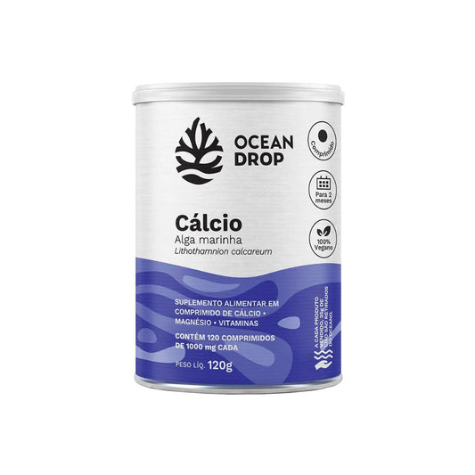 Cálcio de Alga Marinha 120 Comprimidos Ocean Drop