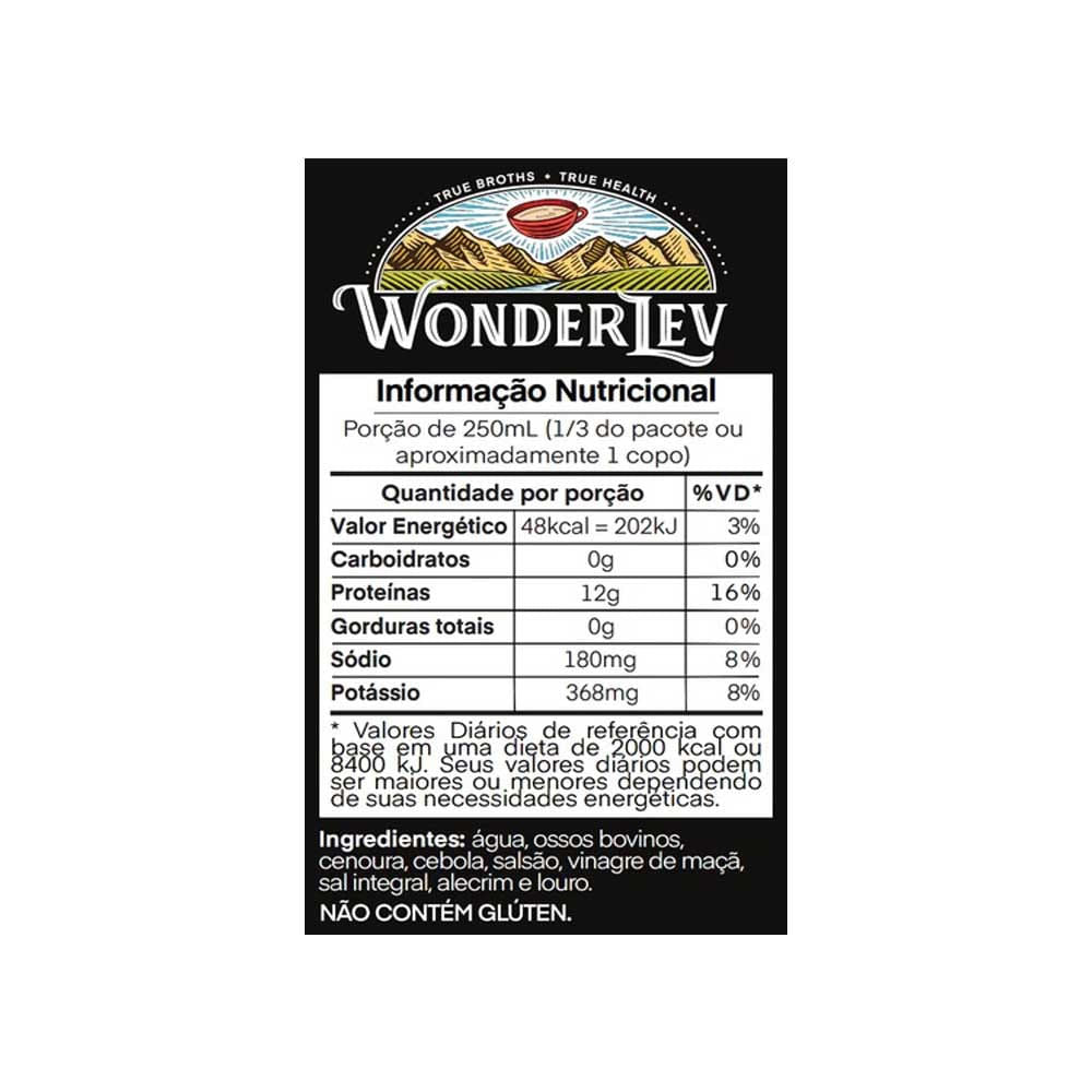 Caldo de Osso Bovino 750ml WonderLev