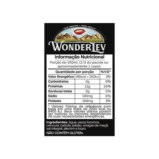 Caldo de Osso Bovino 750ml WonderLev