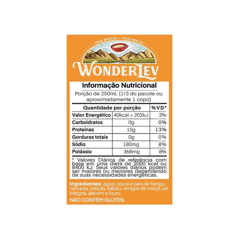 Caldo de Osso de Frango 750ml WonderLev