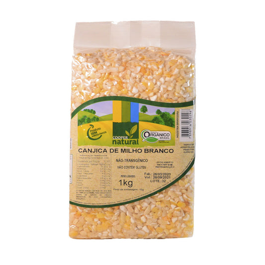 Canjica de Milho Branco Orgânico 1kg Coopernatural