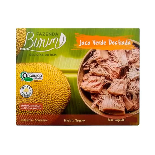 Carne de Jaca Verde Desfiada Orgânica 400g Fazenda Burin