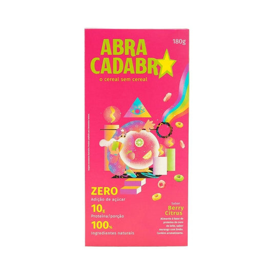 Embalagem-do-cereal-matinal-proteico-Abracadabra-sabor-Berry-Citrus-zero-acucar-com-10g-de-proteina-por-porcao-e-ingredientes-naturais