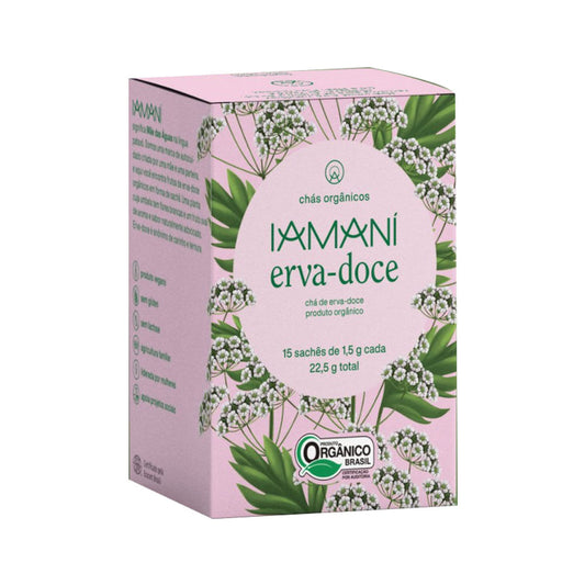 Chá Orgânico Erva-doce 15 Sachês Iamaní
