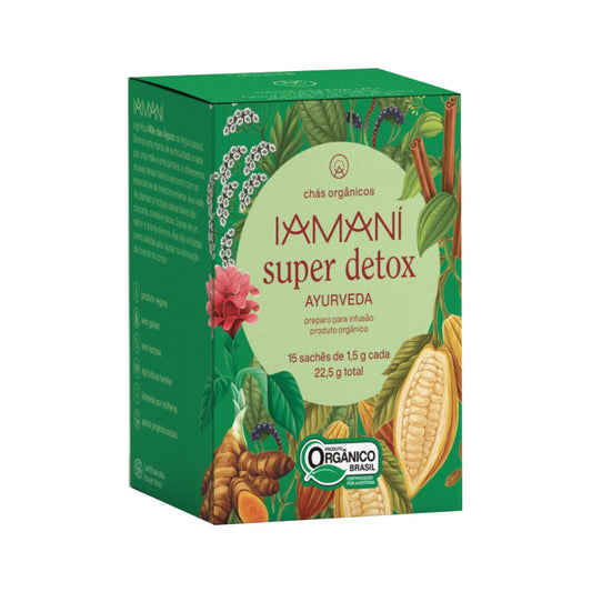 Chá Orgânico Super Detox Ayurveda 15 Sachês Iamaní