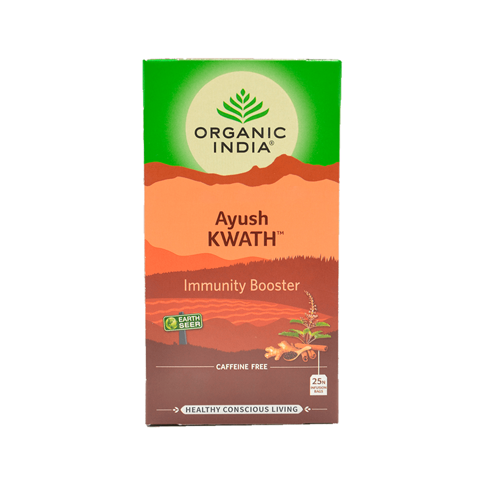 Chá Tulsi Ayush Kwath 25 sachês Organic India