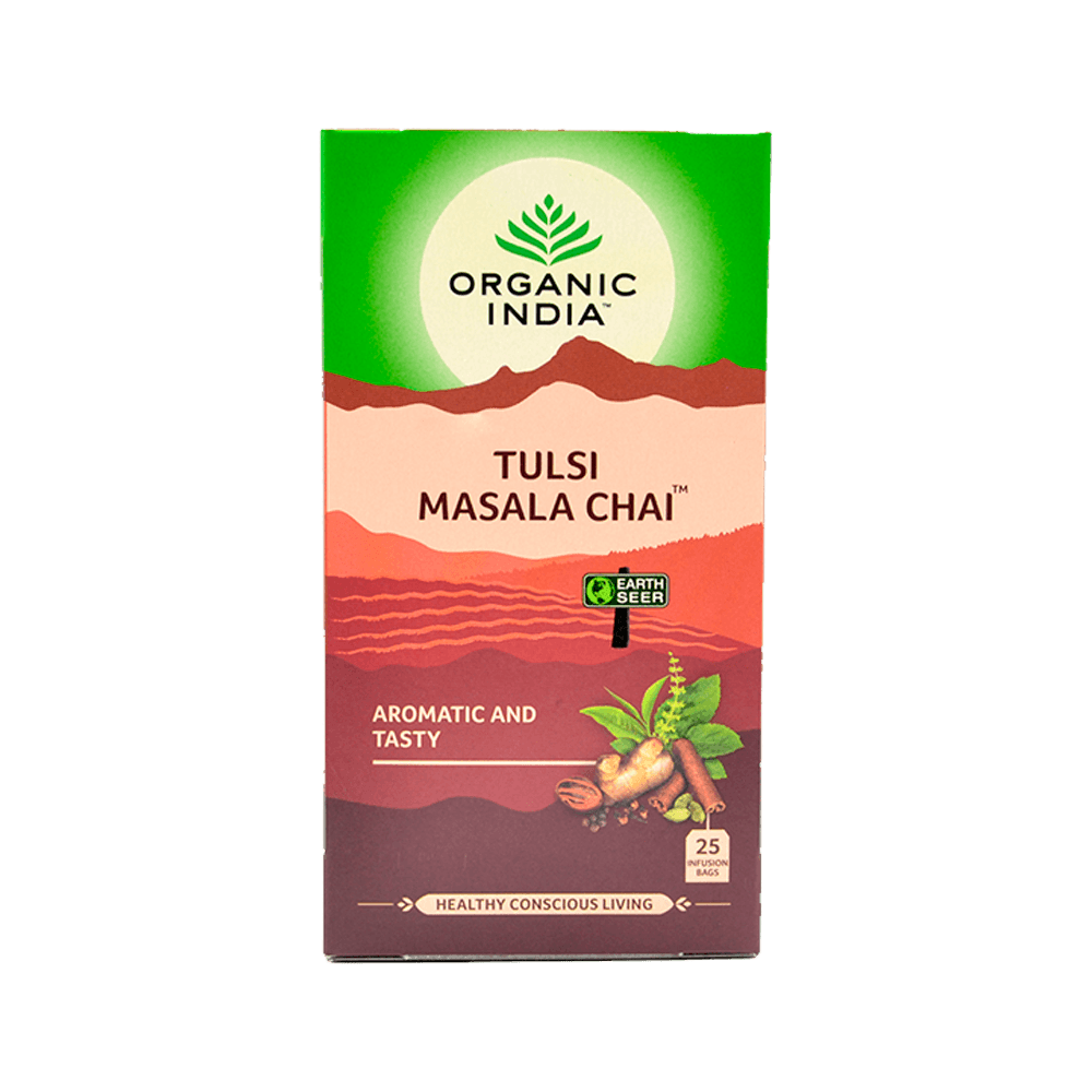 Chá Tulsi Masala Chai 25 sachês Organic India