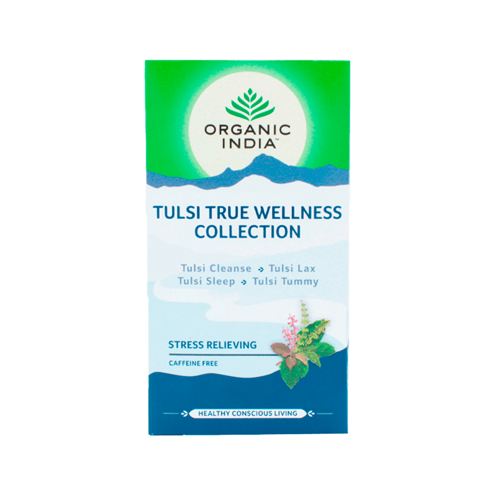 Chá Tulsi True Wellness Collection 20 sachês Organic India