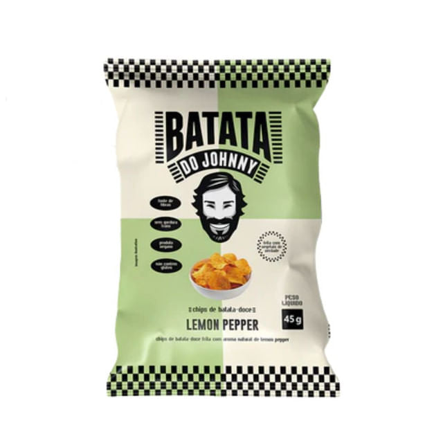 Chips de Batata Doce com Lemon Pepper 45g Batata do Johnny