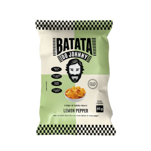 Chips de Batata Doce com Lemon Pepper 45g Batata do Johnny
