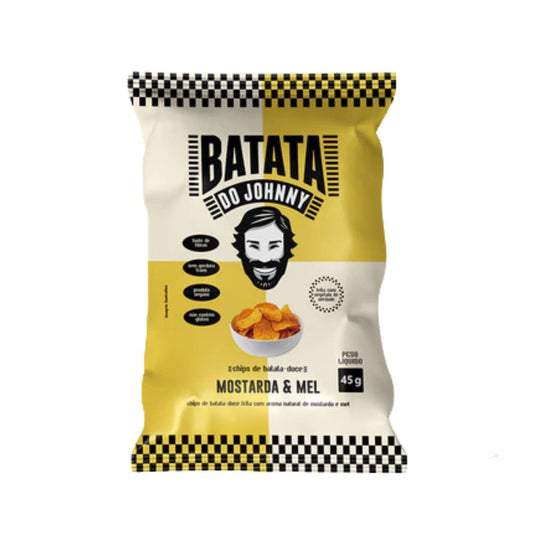 Chips de Batata Doce com Mostarda e Mel 45g Batata do Johnny
