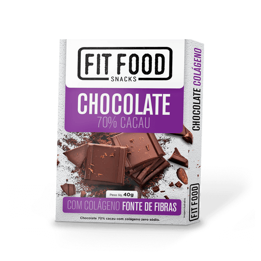 Chocolate 70% Colágeno 40g Fit Food