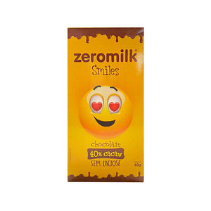 Chocolate Zeromilk Smiles 40% Cacau 80g Genevy