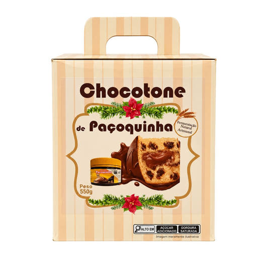 Chocotone Vegano com Creme de Paçoquinha 550g New Flavor Plant Based