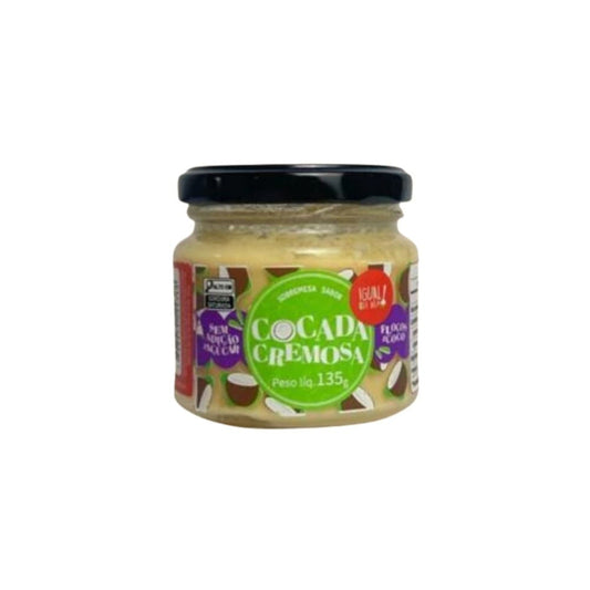 Pote-de-cocada-zero-acucar-da-marca-Igual-Qui-Nem-com-textura-cremosa-e-sabor-intenso-de-coco-sem-lactose-e-adocado-naturalmente