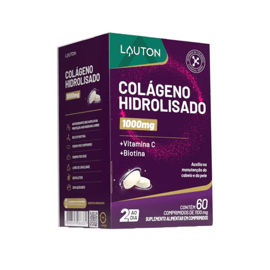 Colágeno Hidrolisado 1000mg 60 Comprimidos Lauton