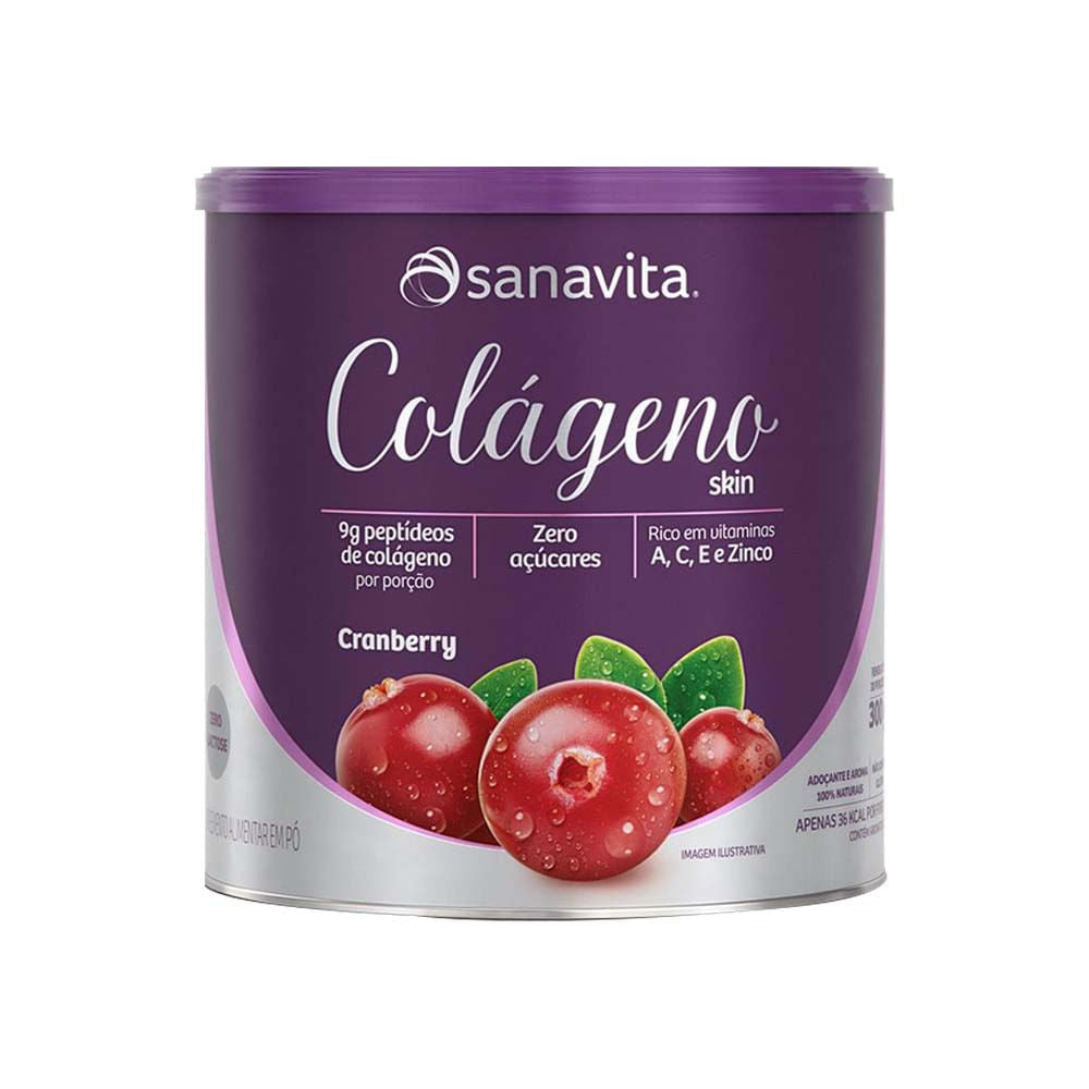 Colágeno Skin Cranberry 300g Sanavita