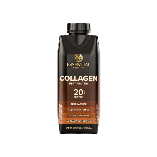Collagen Pept Protein Chocolate Belga Ready To Drink 250ml Essential Nutrition