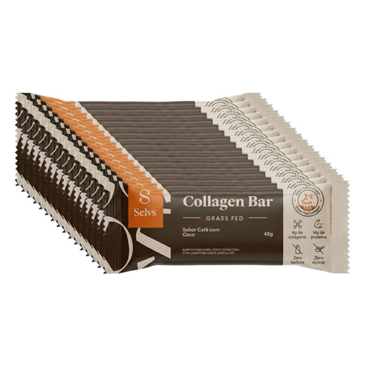 Collagen Bar Cafe com Coco Caixa com 16x45g Selvs