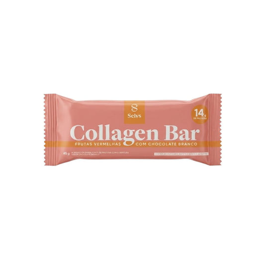 Collagen Bar Frutas Vermelhas com Chocolate Branco 45g Selvs