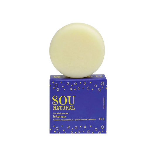 Condicionador Sólido Intenso Cabelos Ressecados ou Quimicamente Tratados 55g Sou Natural