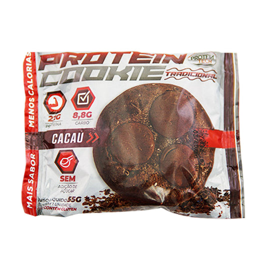 Cookie de Cacau Tradicional 55g Protein Tech