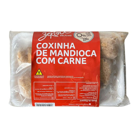 Coxinha de Mandioca com Carne Sem Glúten e Lactose 320g Zerou Delícias