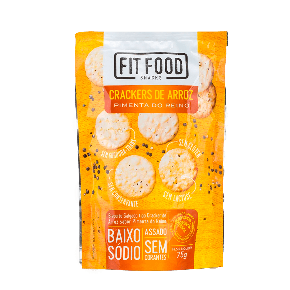 Crackers de Arroz Pimenta do Reino 75g Fit Food