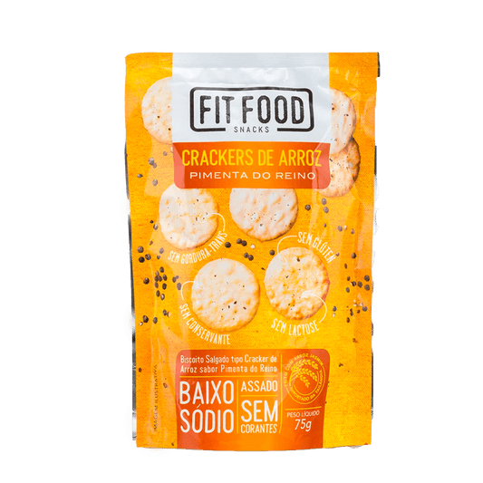 Crackers de Arroz Pimenta do Reino 75g Fit Food