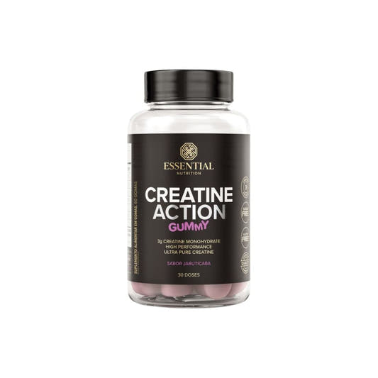 Creatina Monohidratada Gummy Sabor Jabuticaba 30 Gomas Essential Nutrition