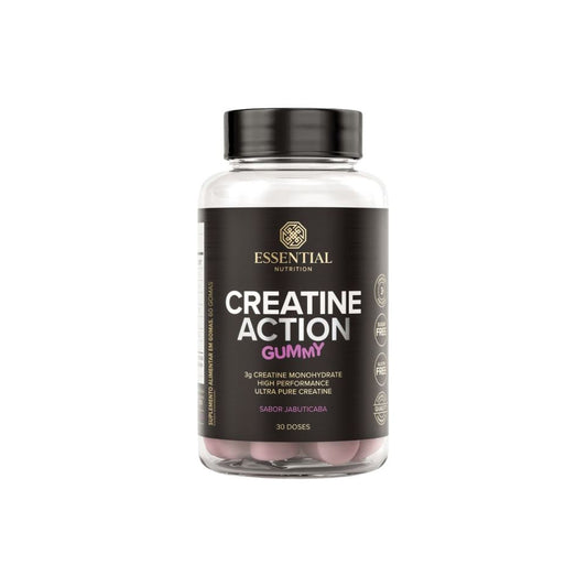 Creatina Monohidratada Gummy Sabor Jabuticaba 30 Gomas Essential Nutrition
