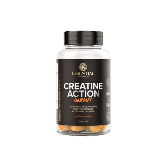 Creatina Monohidratada Gummy Sabor Laranja 30 Gomas Essential Nutrition