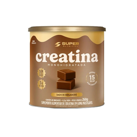 Creatina Monohidratada em Dados de Brigadeiro 40 Unidades Super Nutrition