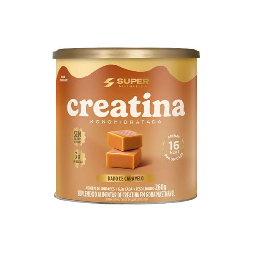 Creatina Monohidratada em Dados de Caramelo 40 Unidades Super Nutrition
