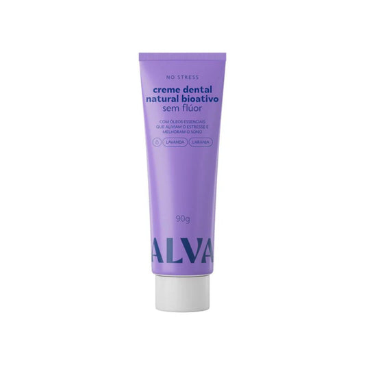 Creme Dental Natural Bioativo Sem Flúor com Óleos Essenciais de Lavanda e Laranja 90g Alva Personal Care