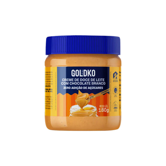 Creme de Doce de Leite com Chocolate Branco Zero Adição de Açúcares 180g GoldKo
